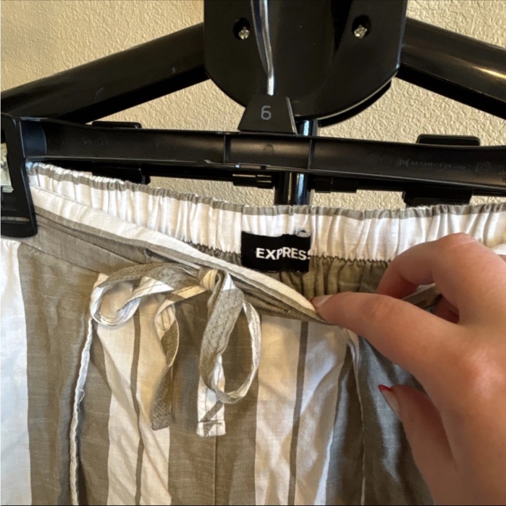 Express High Rise Striped Drawstring Elastic Wais… - image 3